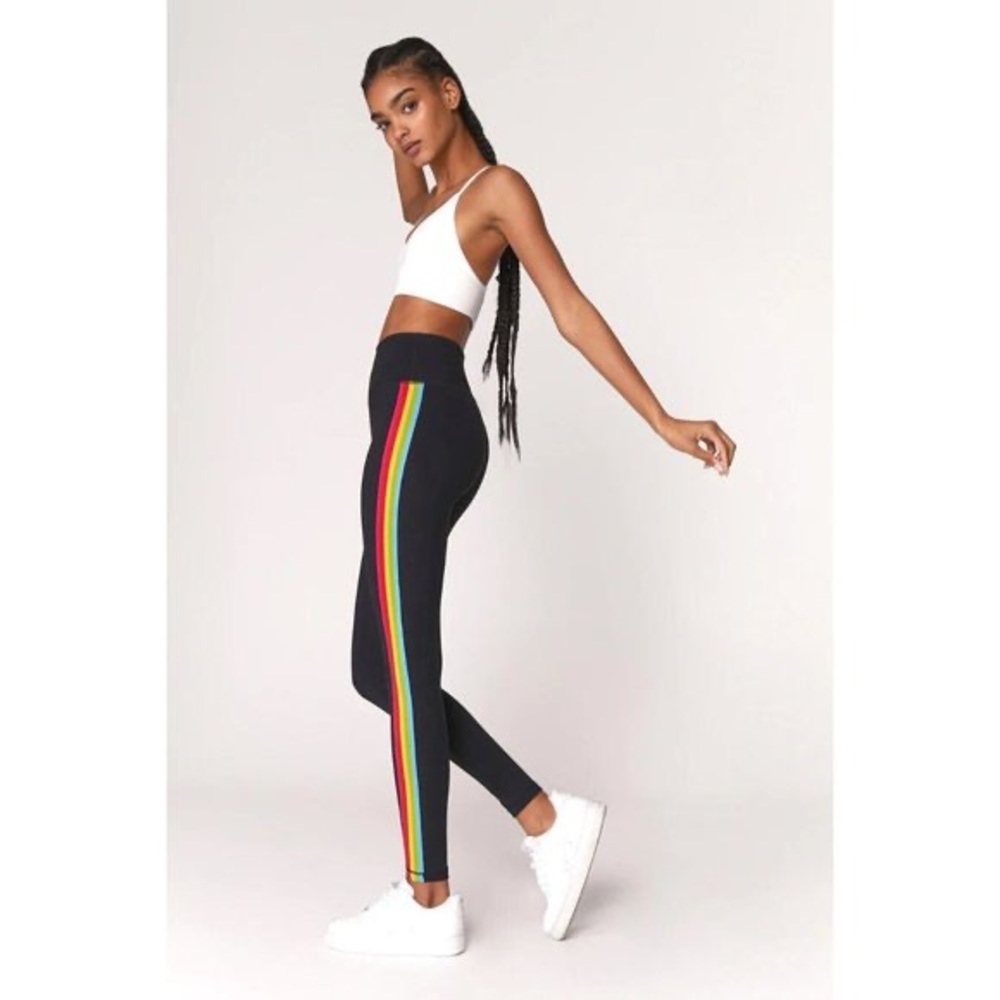 Spiritual Gangster Black Rainbow Leggings